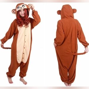 Sazac Original Monkey Kigurumi Animal Unisex Adult Kids Halloween Pajama Costume